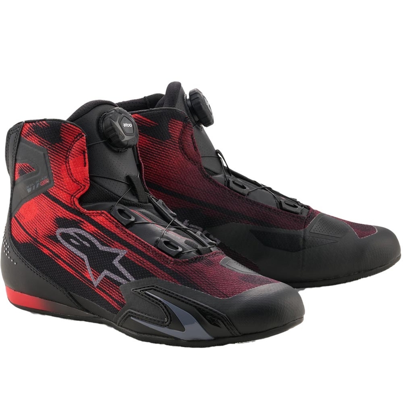 Ghete moto Alpinestars Celer Vented negru-roșu