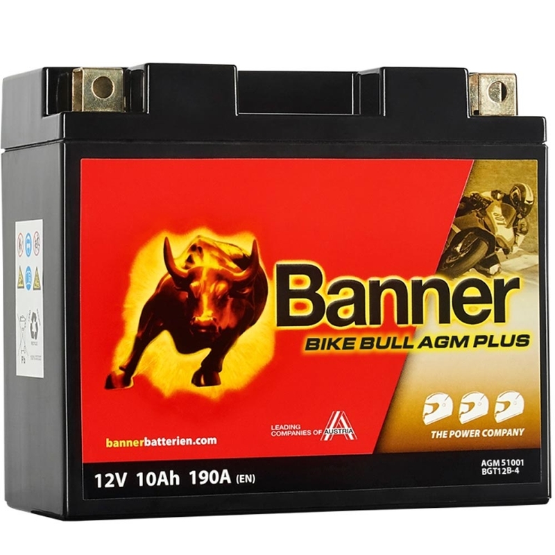 Baterie AGM Banner Bike Bull AGM PLUS AGM PLUS 510 01 / BGT12B-4 - GT12B-4
