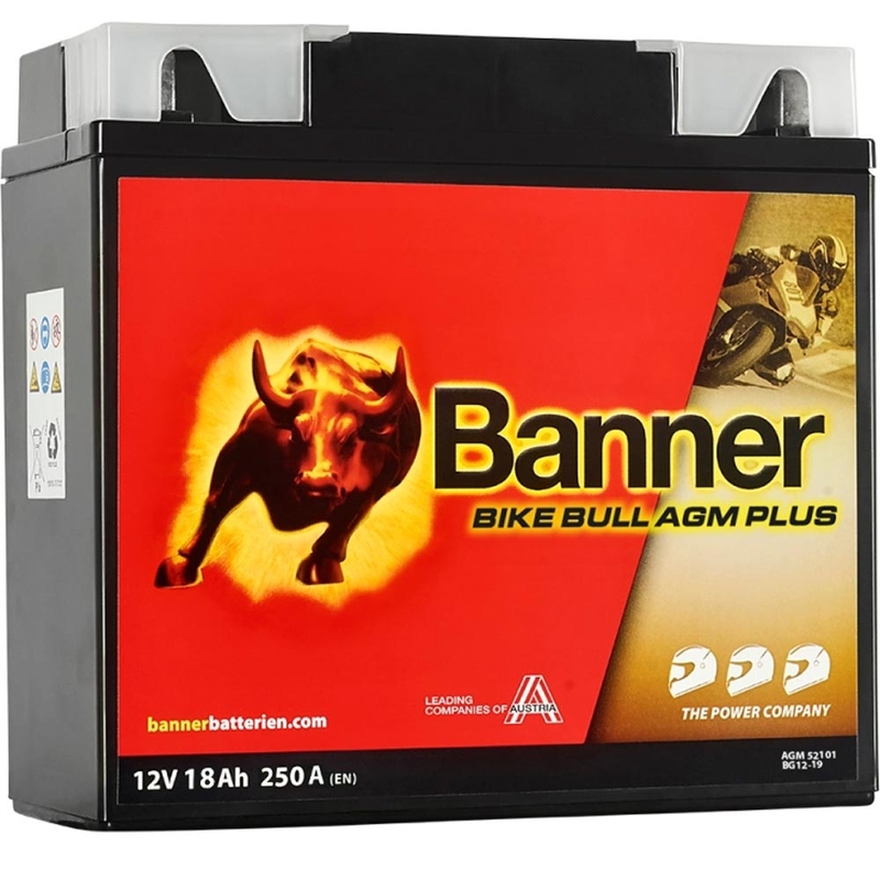 Baterie AGM Banner Bike Bull AGM PLUS AGM PLUS 521 01 / BG12-19 - G12-19
