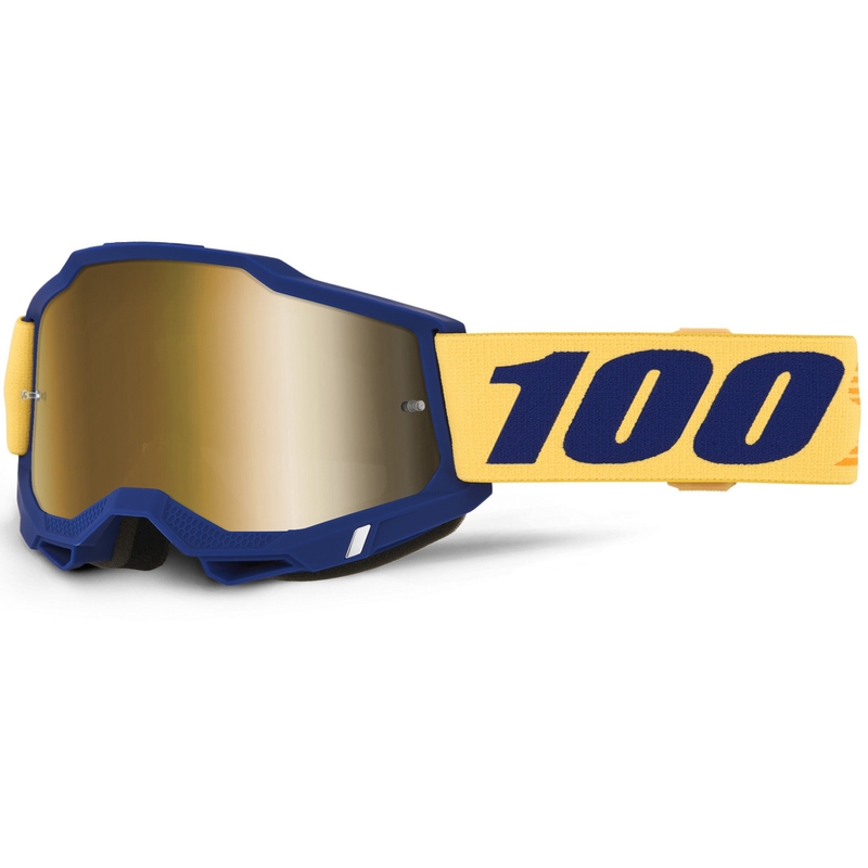 Ochelari motocross 100% ACCURI 2 Desoto cu plexiglas auriu