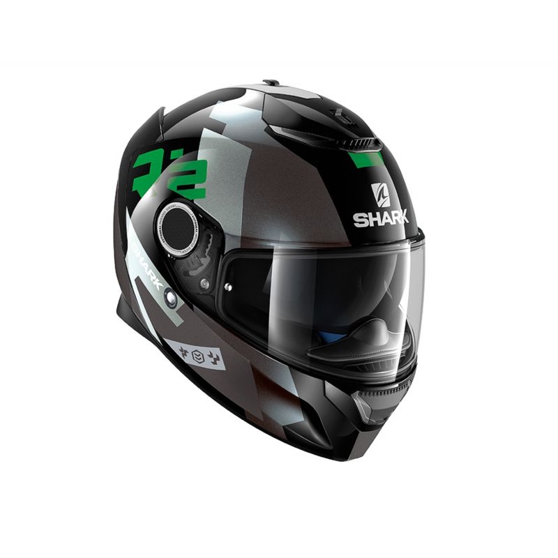 Cască integrală SHARK SPARTAN Apics negru-gri-verde lichidare