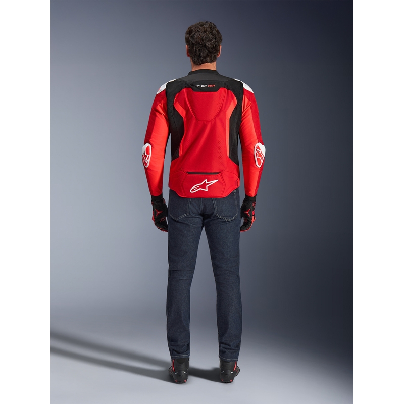 Geacă motocicletă Alpinestars T-GP Air roșu-fluo roșu-alb-negru