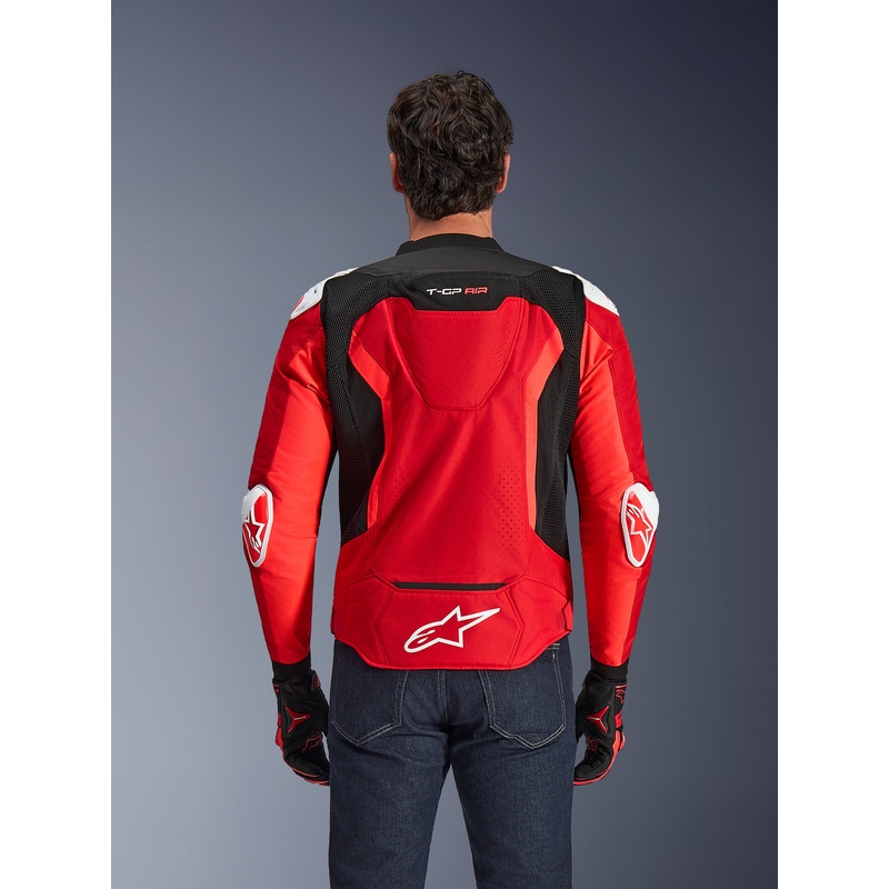 Geacă motocicletă Alpinestars T-GP Air roșu-fluo roșu-alb-negru