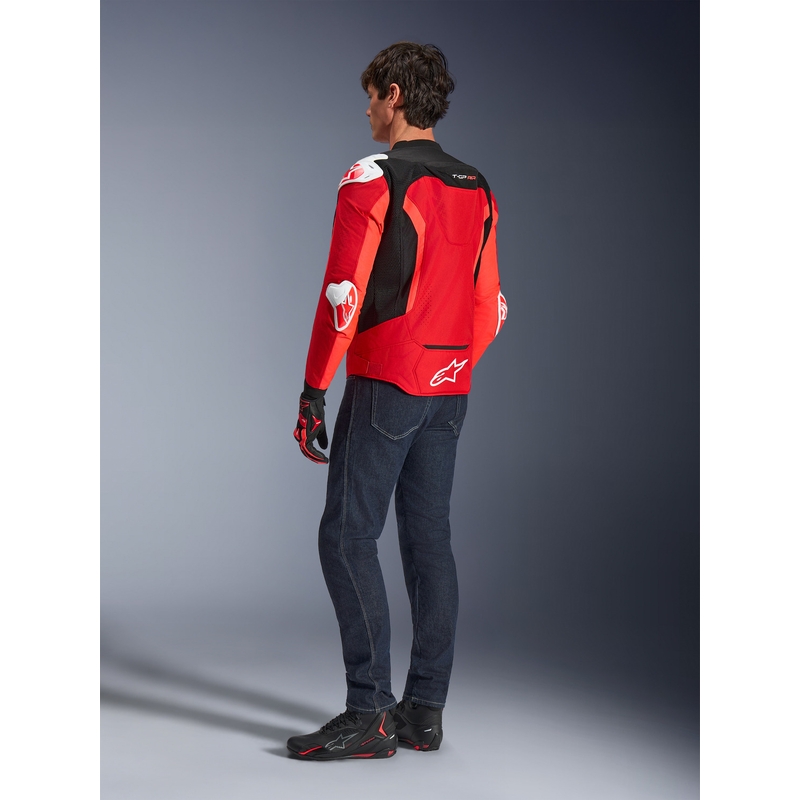 Geacă motocicletă Alpinestars T-GP Air roșu-fluo roșu-alb-negru