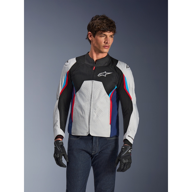 Geacă motocicletă Alpinestars AST V3 Air alb-albastru-roșu-negru