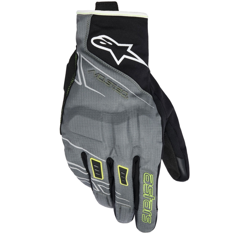 Mănuși moto Alpinestars MOBLAST WATERPROOF gri-negru-galben fluo-alb