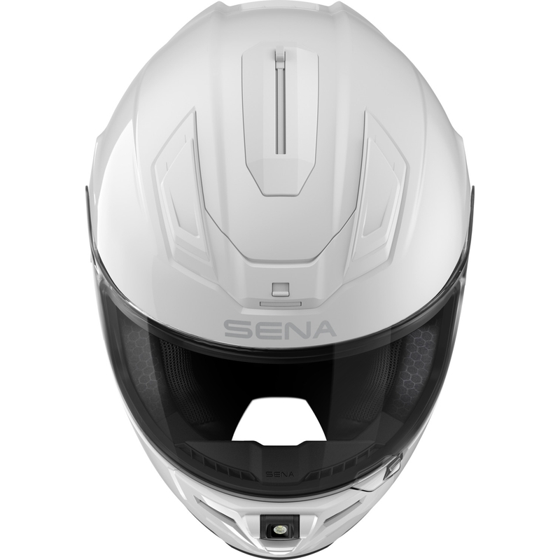 Cască integrală pentru motocicletă cu căști SENA Phantom ANC, alb lucios