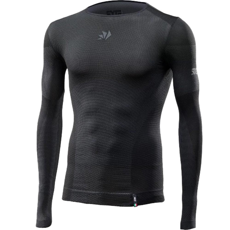 Tricou funcțional cu mânecă lungă SIXS BT TS2L V2 negru-gri închis