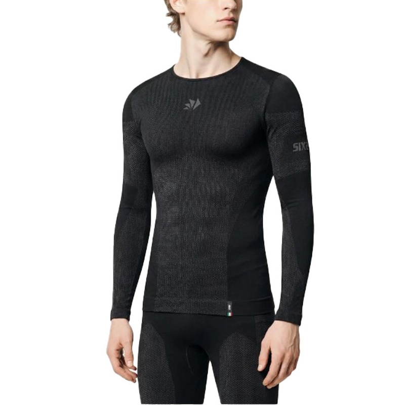 Tricou funcțional cu mânecă lungă SIXS BT TS2L V2 negru-gri închis
