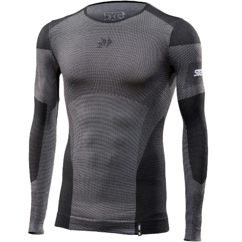 Tricou funcțional cu mânecă lungă SIXS BT TS2L V2 negru carbon