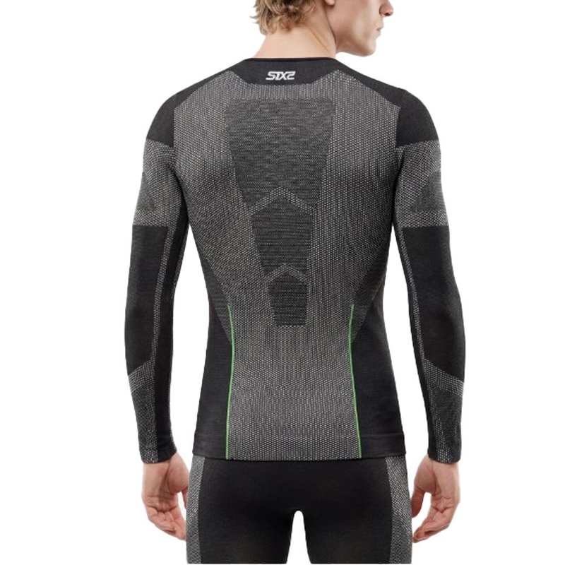 Tricou funcțional cu mânecă lungă SIXS BT TS2L V2 negru carbon