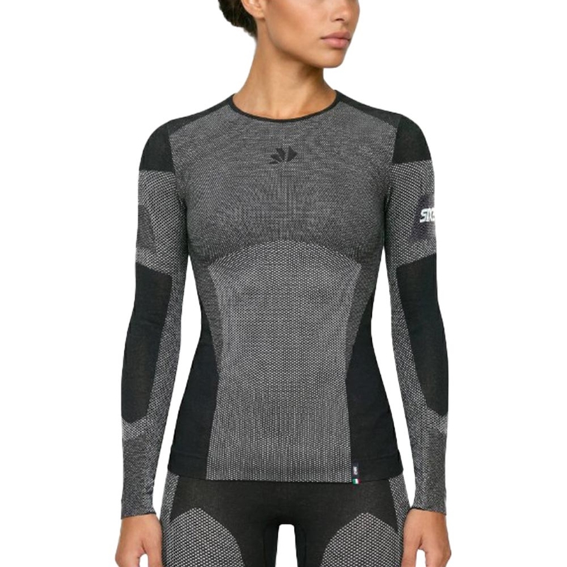 Tricou funcțional cu mânecă lungă SIXS BT TS2L V2 negru carbon