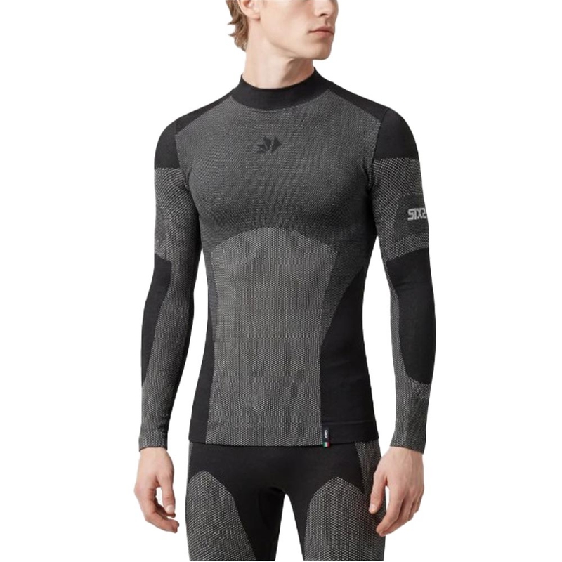 Tricou funcțional cu mânecă lungă SIXS BT TS3L V2 negru carbon