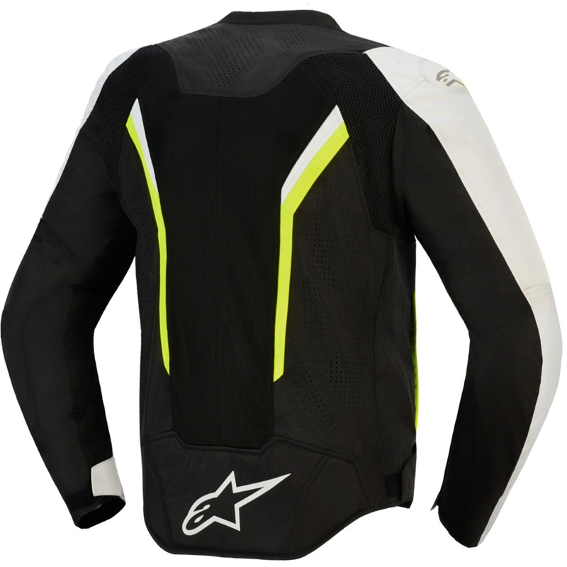 Geacă de motocicletă Alpinestars AST V3 Air alb-galben fluo-negru