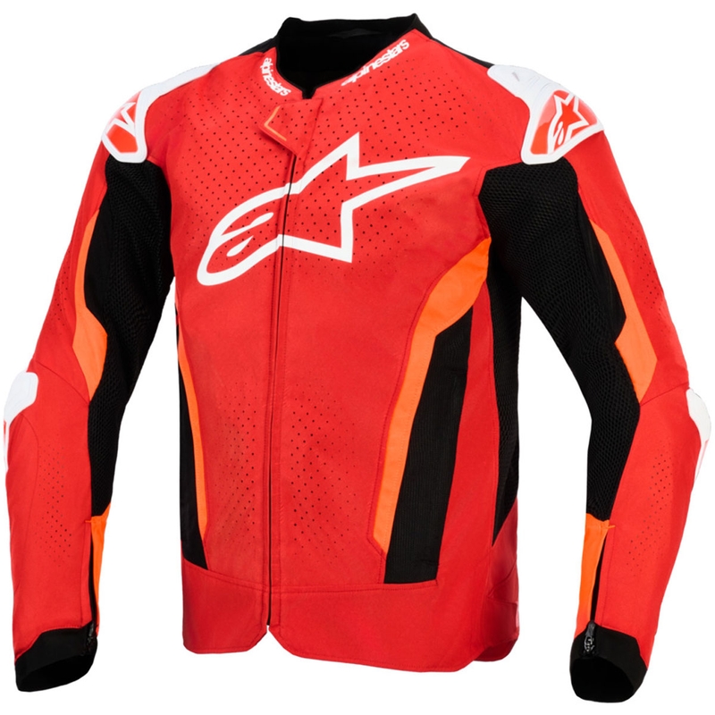 Geacă motocicletă Alpinestars T-GP Air roșu-fluo roșu-alb-negru