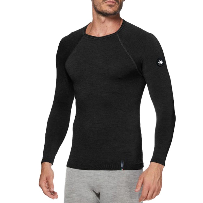 Tricou termic cu mânecă lungă SIXS TS2 MERINOS negru