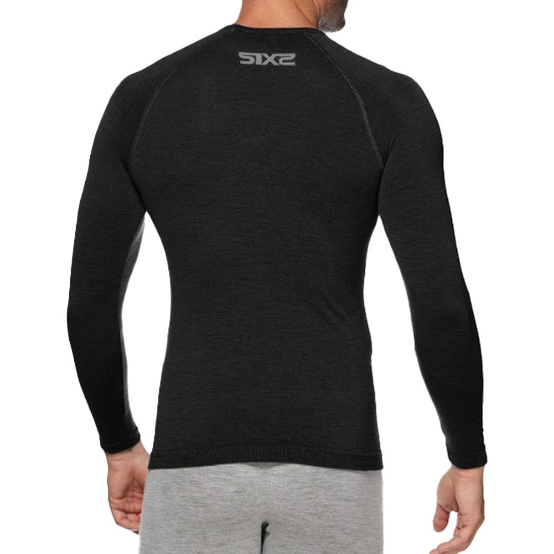Tricou termic cu mânecă lungă SIXS TS2 MERINOS negru