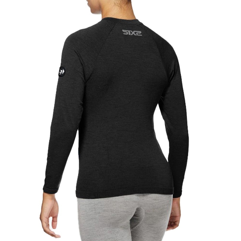 Tricou termic cu mânecă lungă SIXS TS2 MERINOS negru