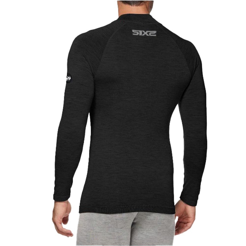Tricou termic cu mânecă lungă SIXS TS3 MERINOS negru