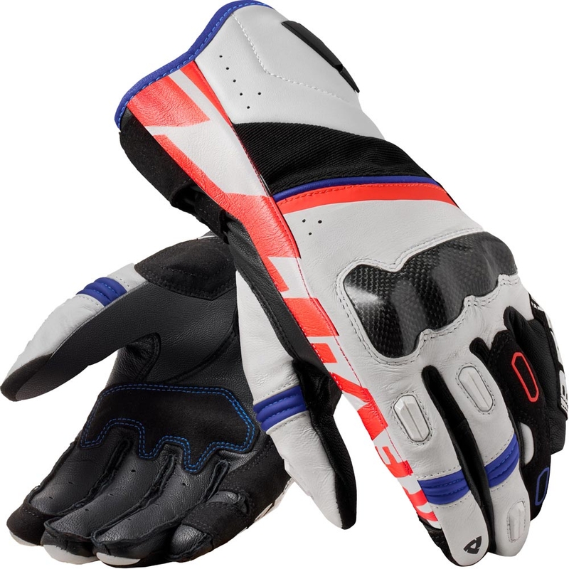 Mănuși de motocicletă Revit RSR 5 alb-albastru