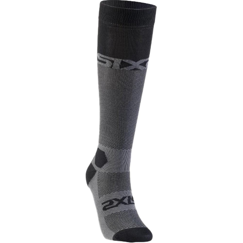 Șosete funcționale până la genunchi SIXS LONG RACING V2 negru-gri