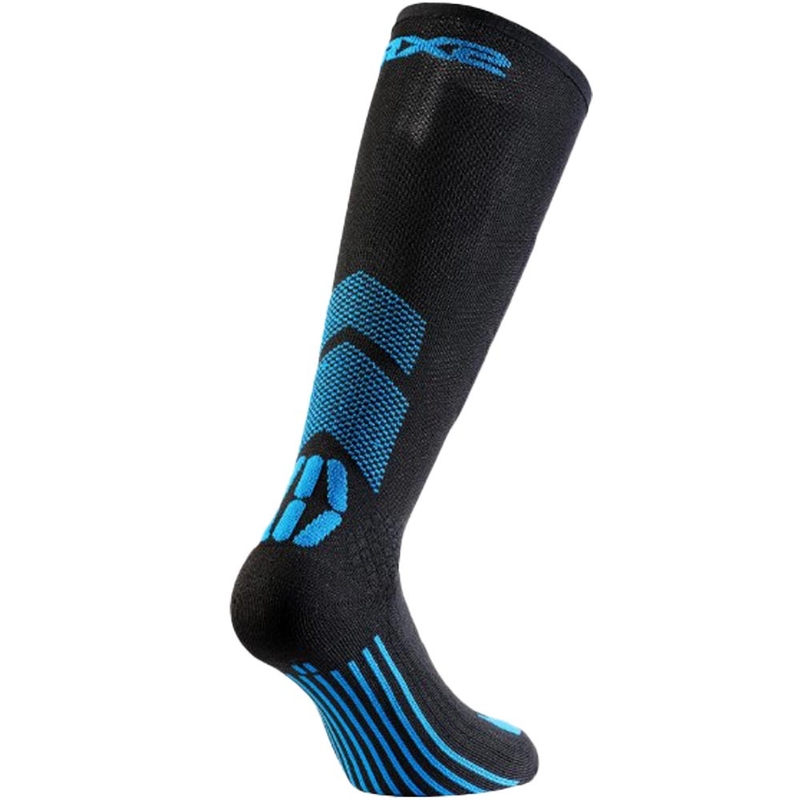 Șosete funcționale până la genunchi SIXS MOT V3 negru-albastru