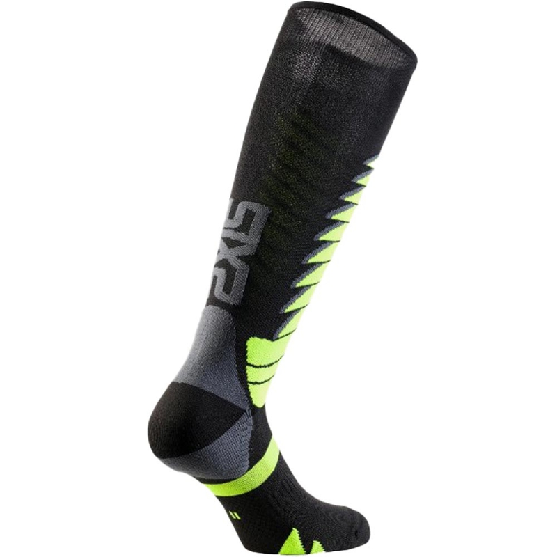Șosete funcționale până la genunchi SIXS SPEED V3 negru-verde