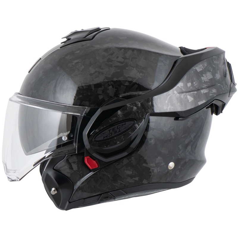 Cască de motocicletă Scorpion EXO-TECH EVO ONYX CARBON Solid, flip-up, neagră