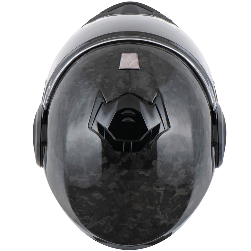 Cască de motocicletă Scorpion EXO-TECH EVO ONYX CARBON Solid, flip-up, neagră