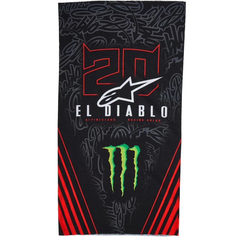 Manșon de gât Alpinestars FQ20 Monster Collection Negru-Roșu fluo-Albastru-Verde