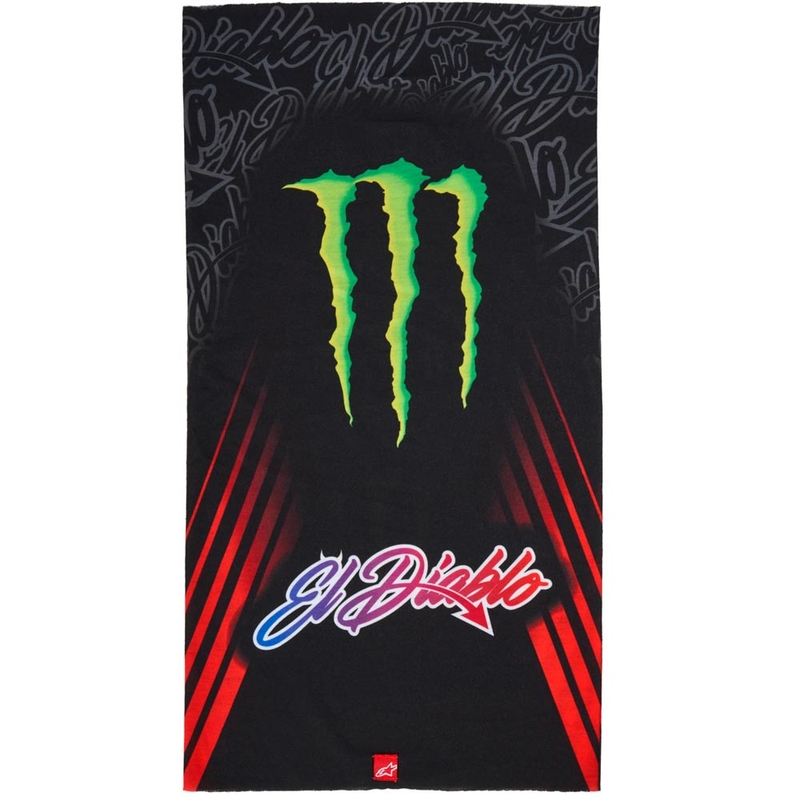 Manșon de gât Alpinestars FQ20 Monster Collection Negru-Roșu fluo-Albastru-Verde