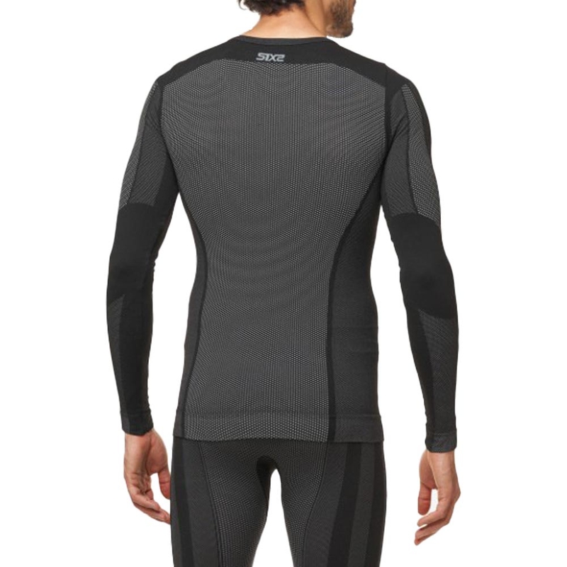 Tricou funcțional cu mânecă lungă SIXS TS2 V2 negru carbon