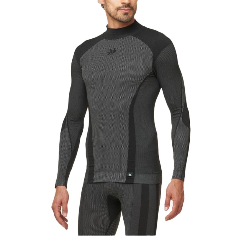 Tricou funcțional cu mânecă lungă SIXS TS3 V2 negru carbon