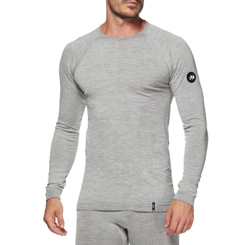 Tricou termic cu mânecă lungă SIXS TS2 MERINOS gri