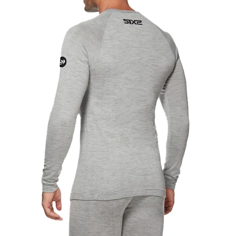Tricou termic cu mânecă lungă SIXS TS2 MERINOS gri