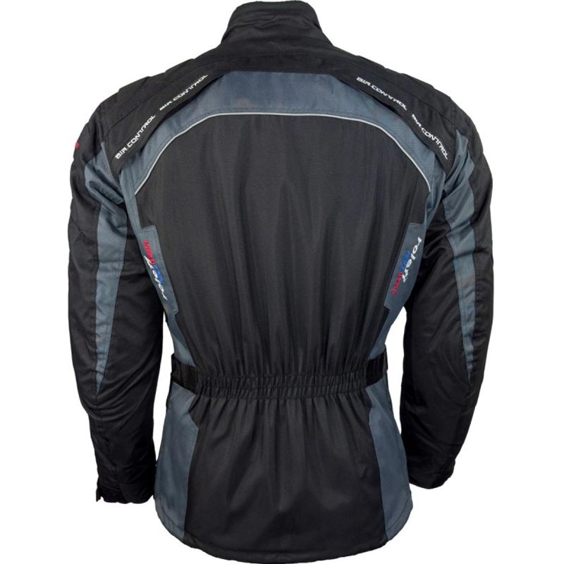 Geacă de motocicletă Roleff Liverpool negru-gri