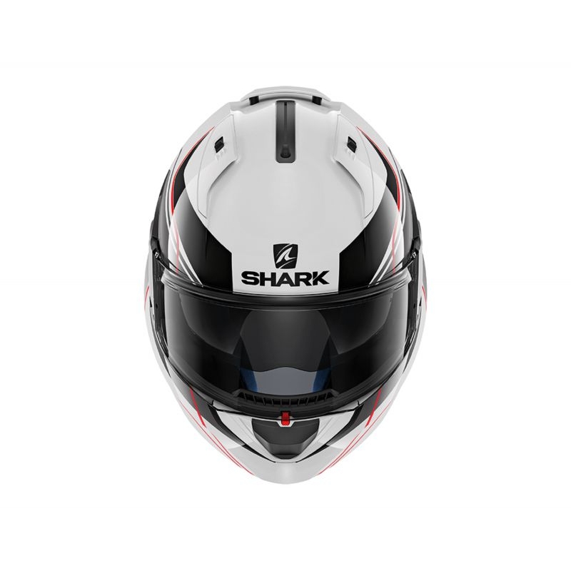 Cască de protecție cu clapetă SHARK EVO-ONE 2 Krono alb-negru-roșu