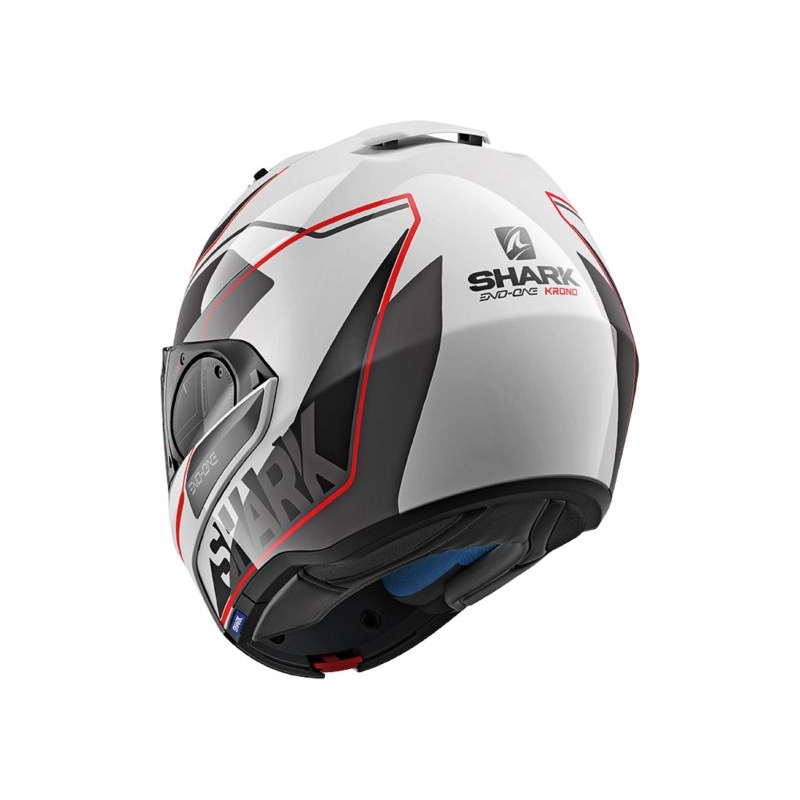 Cască de protecție cu clapetă SHARK EVO-ONE 2 Krono alb-negru-roșu