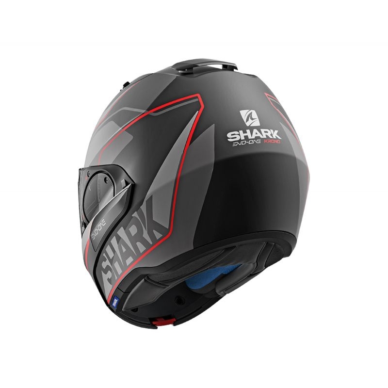 Cască pliabilă SHARK EVO-ONE 2 Krono Mat negru-gri-roșu lichidare