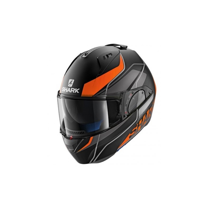 Cască pliabilă SHARK EVO-ONE 2 Krono Mat negru-gri-portocaliu-portocaliu