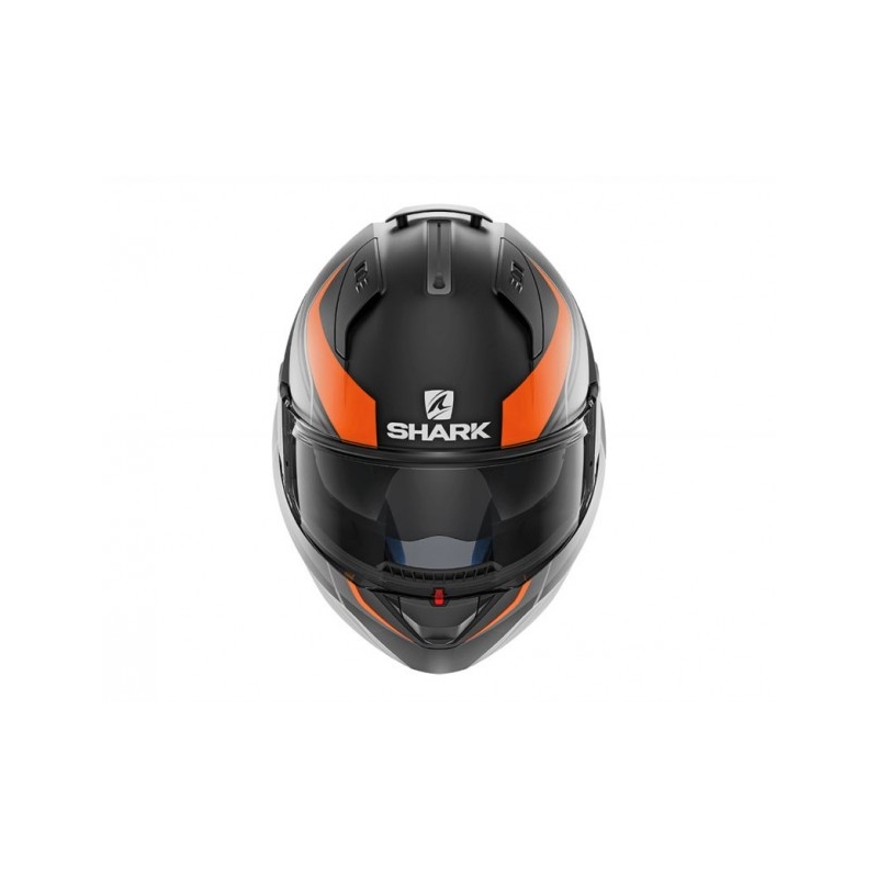Cască pliabilă SHARK EVO-ONE 2 Krono Mat negru-gri-portocaliu-portocaliu