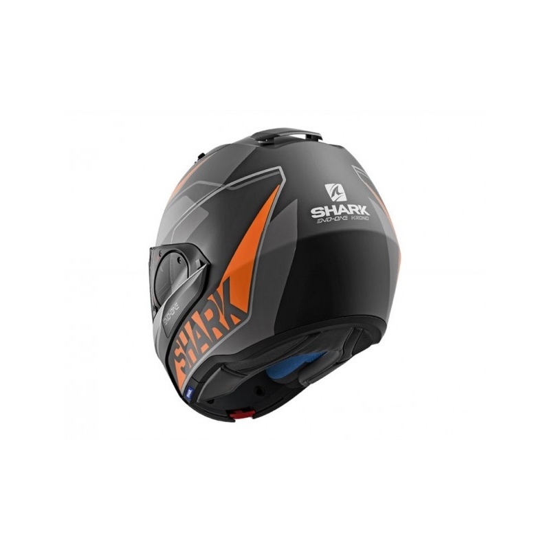 Cască pliabilă SHARK EVO-ONE 2 Krono Mat negru-gri-portocaliu-portocaliu