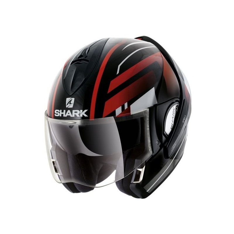 SHARK EVOLINE 3 Corvus cască de protecție cu vârful negru-alb-roșu