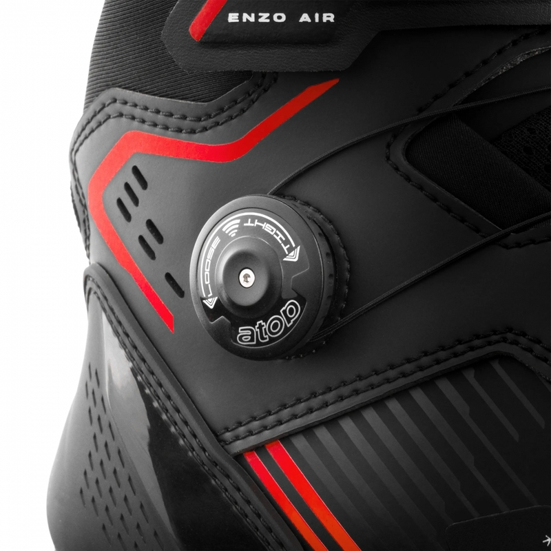Ghete motociclete Shima Enzo Air negru-roșu