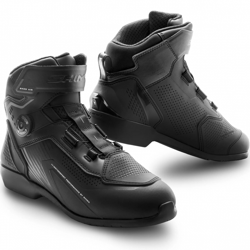 Ghete de motocicletă pentru femei Shima Enzo Air negru-negru