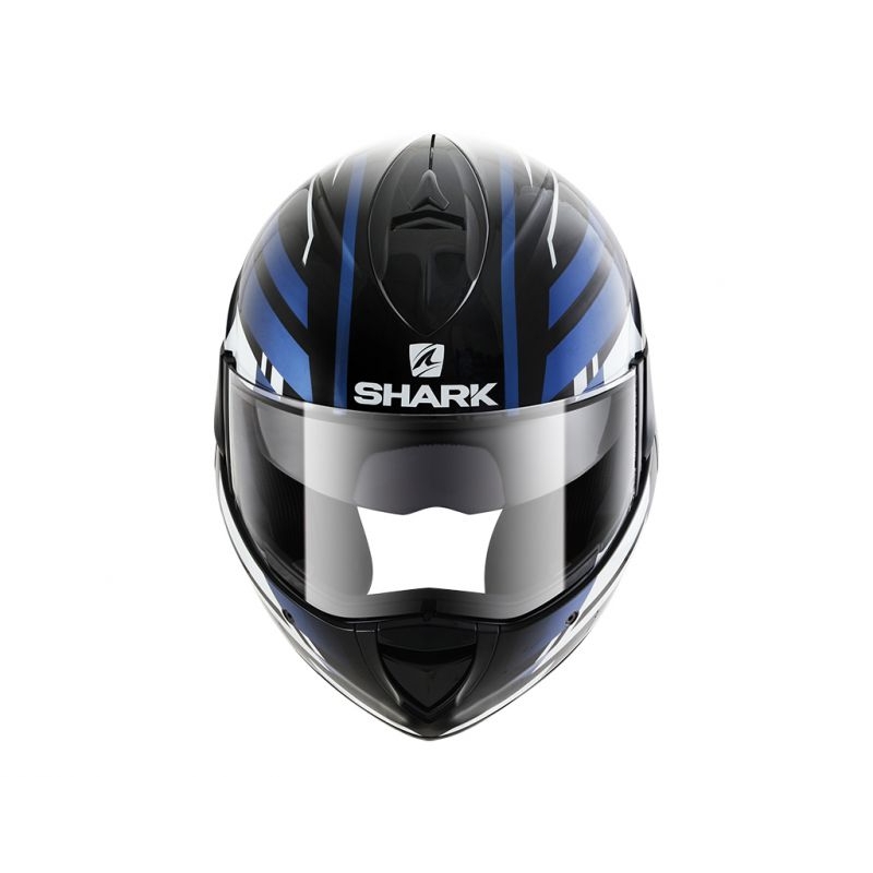 Cască de protecție SHARK EVOLINE 3 Corvus cu vârful negru-alb-albastru
