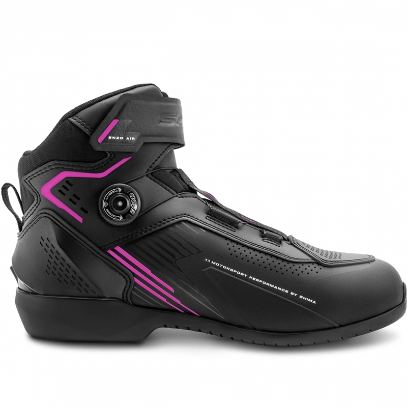 Ghete moto pentru femei Shima Enzo Air negru-roz