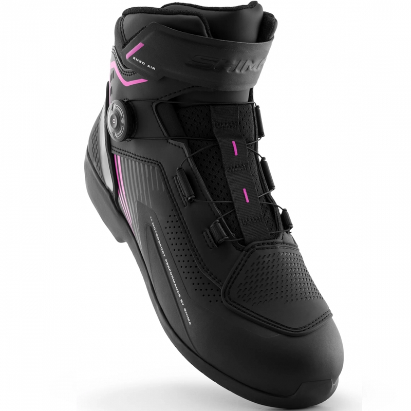 Ghete moto pentru femei Shima Enzo Air negru-roz