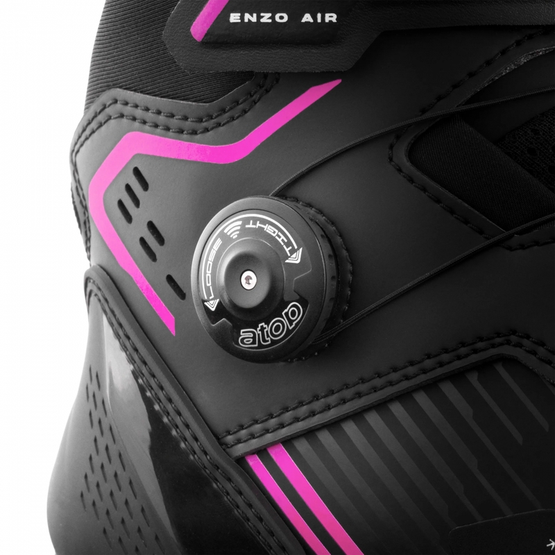 Ghete moto pentru femei Shima Enzo Air negru-roz