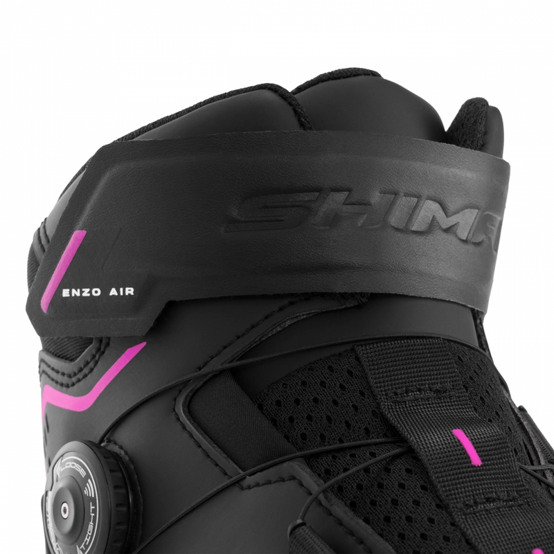 Ghete moto pentru femei Shima Enzo Air negru-roz